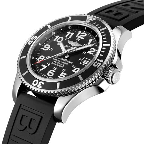 breitling superocean black stainless 42